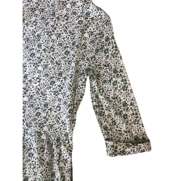 Dress Tuckernuck Floral XS Long Sleeve Button Up Cuffed Vintage Style Preppy - Picture 6 of 10